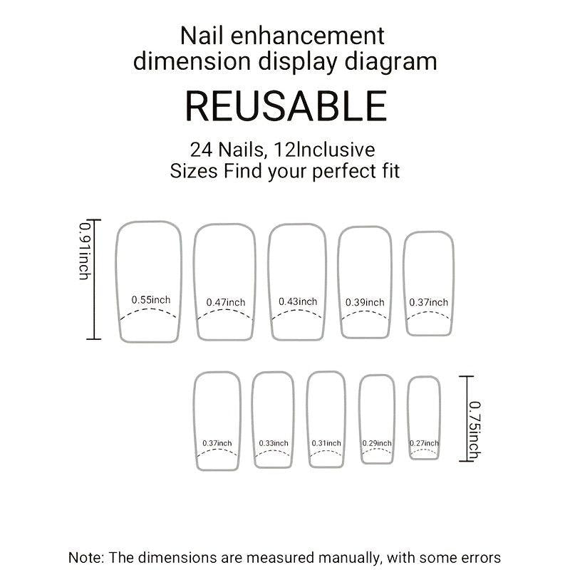 Golden Glitter French Tip Oval Press On Nails