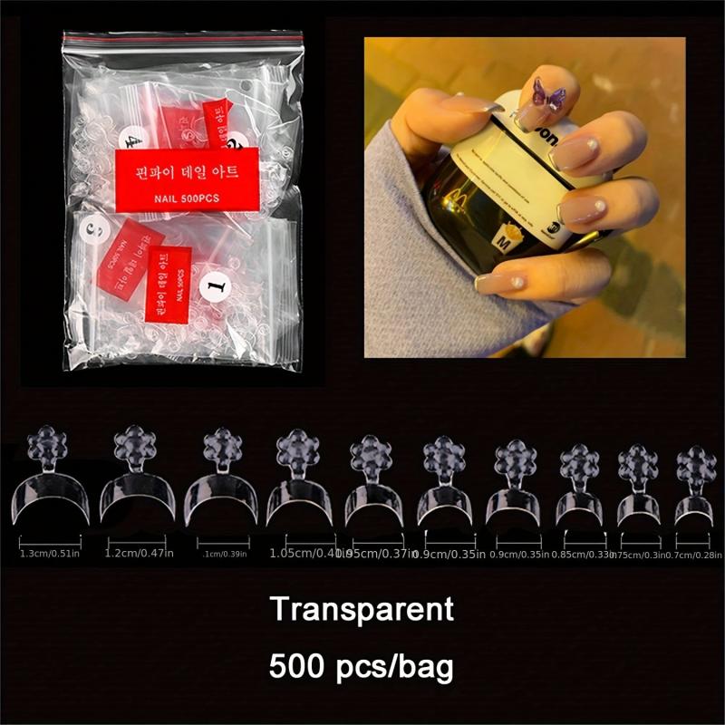 500 Pcs Short French Acrylic False Nail Art Tips