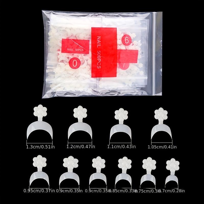 500 Pcs Short French Acrylic False Nail Art Tips
