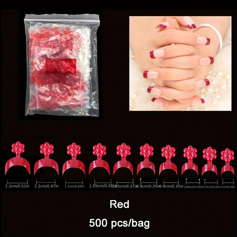 500 Pcs Short French Acrylic False Nail Art Tips