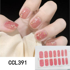 14pcs 3D Nail Strips Glossy Nail Wraps for Women