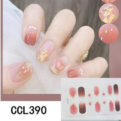 14pcs 3D Nail Strips Glossy Nail Wraps for Women