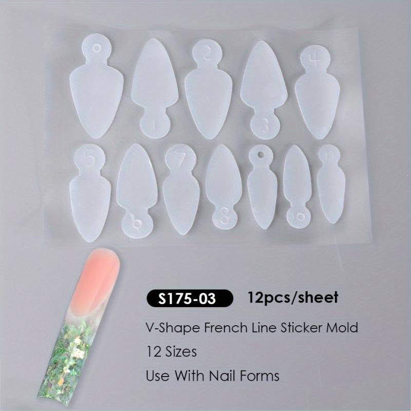 12pcs Reusable French Nail Forms for Perfect Manicures
