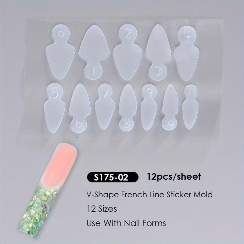 12pcs Reusable French Nail Forms for Perfect Manicures
