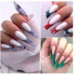12pcs Reusable French Nail Forms for Perfect Manicures