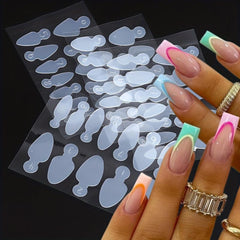 12pcs Reusable French Nail Forms for Perfect Manicures