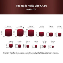 Red Square False Nails for Women and Girls - Long Lasting