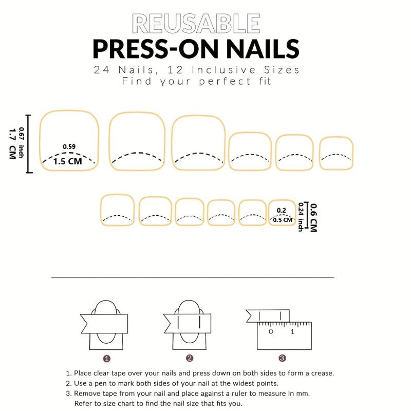 24pcs Glossy Wine Red Press On Toe Nails with Golden Powder Edge