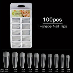 100pcs Clear Almond Press On Nails for Nail Extension