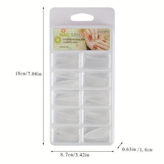 100pcs Clear Almond Press On Nails for Nail Extension