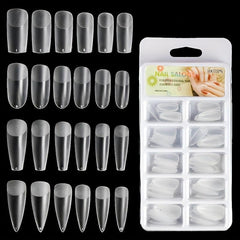 100pcs Clear Almond Press On Nails for Nail Extension