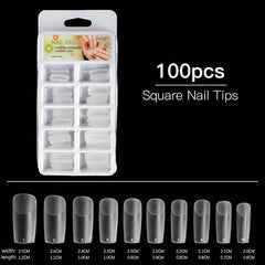 100pcs Clear Almond Press On Nails for Nail Extension