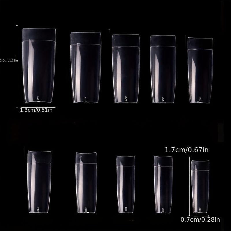 100 Pcs Acrylic Clear False Nail Tips Manicure DIY Nail Art Tools