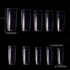 100 Pcs Acrylic Clear False Nail Tips Manicure DIY Nail Art Tools