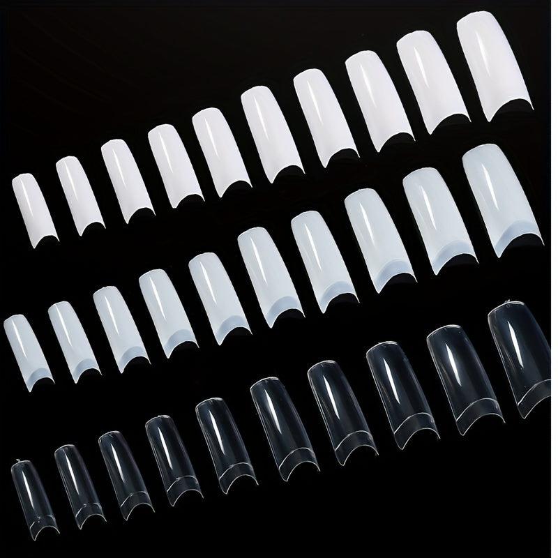 100 Pcs Acrylic Clear False Nail Tips Manicure DIY Nail Art Tools