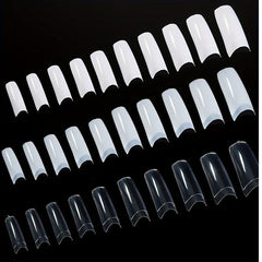 100 Pcs Acrylic Clear False Nail Tips Manicure DIY Nail Art Tools