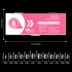Short Coffin Gel Nail Tips 240PCS Full Cover Matte Acrylic False Nails