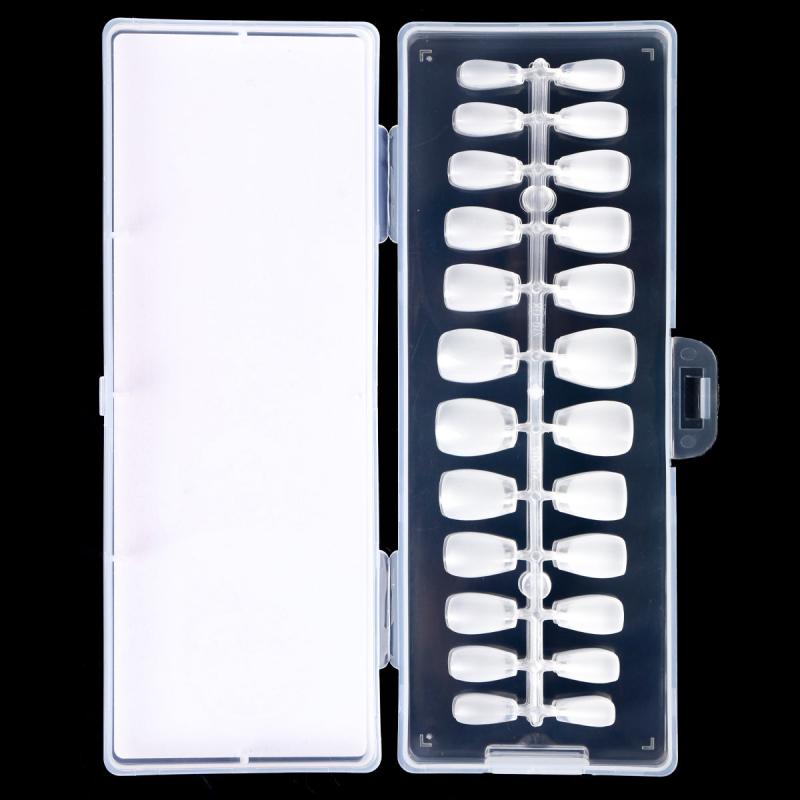 Short Coffin Gel Nail Tips 240PCS Full Cover Matte Acrylic False Nails