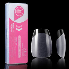 Short Coffin Gel Nail Tips 240PCS Full Cover Matte Acrylic False Nails