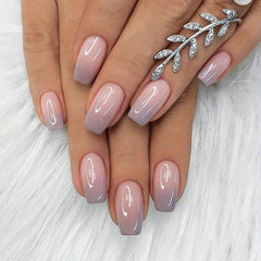 24pcs Purple Gradient Press On Nails Medium Coffin False Nails for Women