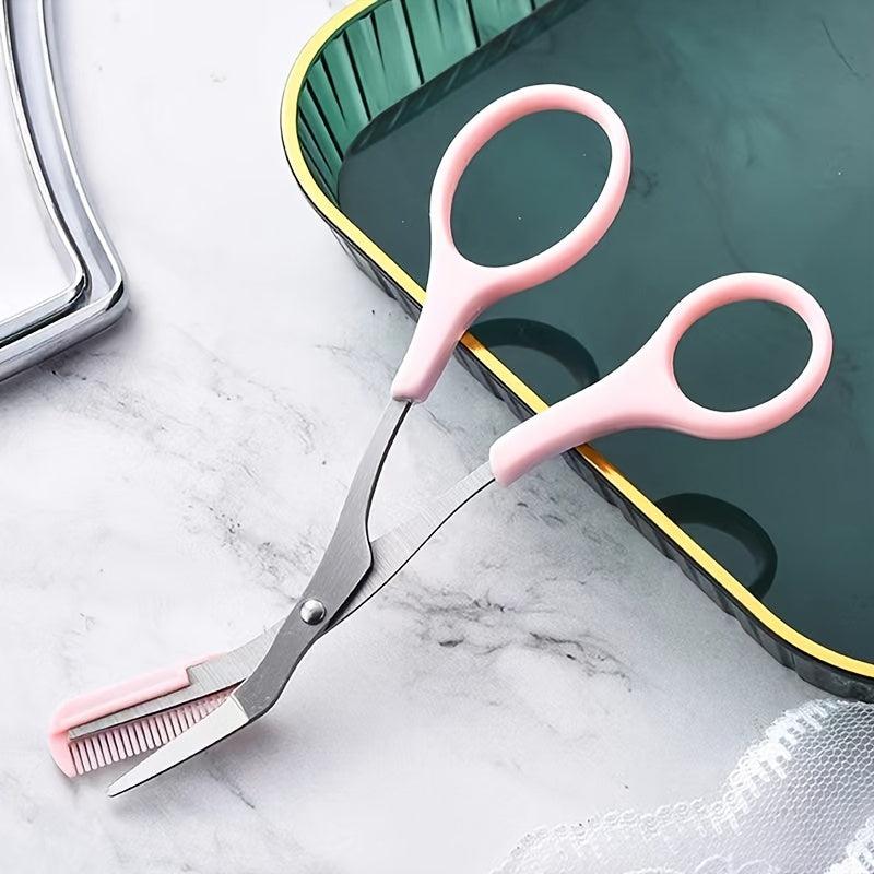 3 Pcs Eyebrow Grooming Set Eyebrow Comb Scissors Scraper Women Gift