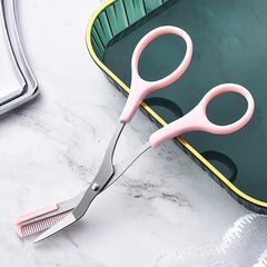 3 Pcs Eyebrow Grooming Set Eyebrow Comb Scissors Scraper Women Gift