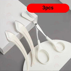 3 Pcs Eyebrow Grooming Set Eyebrow Comb Scissors Scraper Women Gift