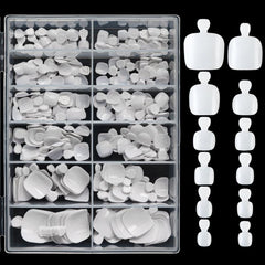 240 Full Cover Clear Acrylic Toenail Tips with Box