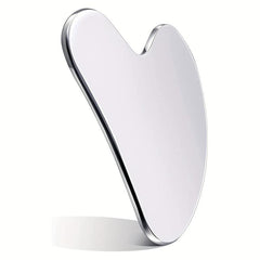 Heart Shaped Stainless Steel Gua Sha Facial Tool Silvery