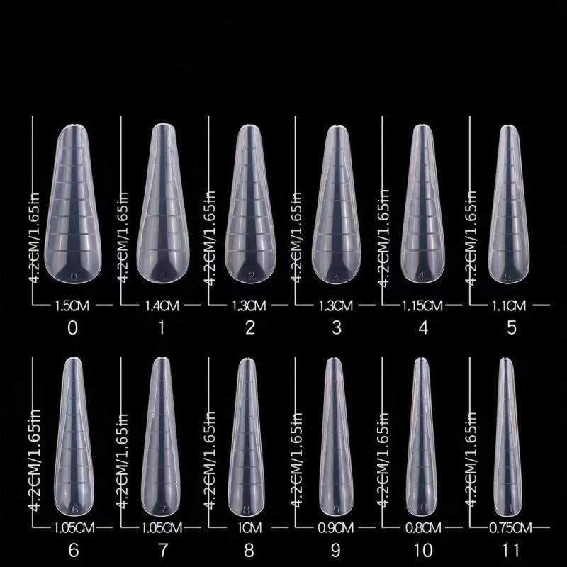 Poly Extension Gel Dual Nail Forms 120pcs Clear Nail Extension Tips Set Manicure