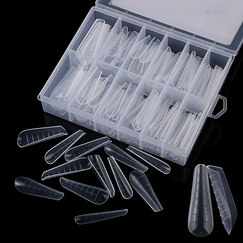 Poly Extension Gel Dual Nail Forms 120pcs Clear Nail Extension Tips Set Manicure