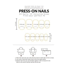 Camellia Pattern Press On Nails for Women - Long Lasting