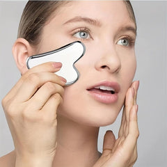 Stainless Steel Gua Sha Facial Tools Face Metal Tighten Skin Heart Massage