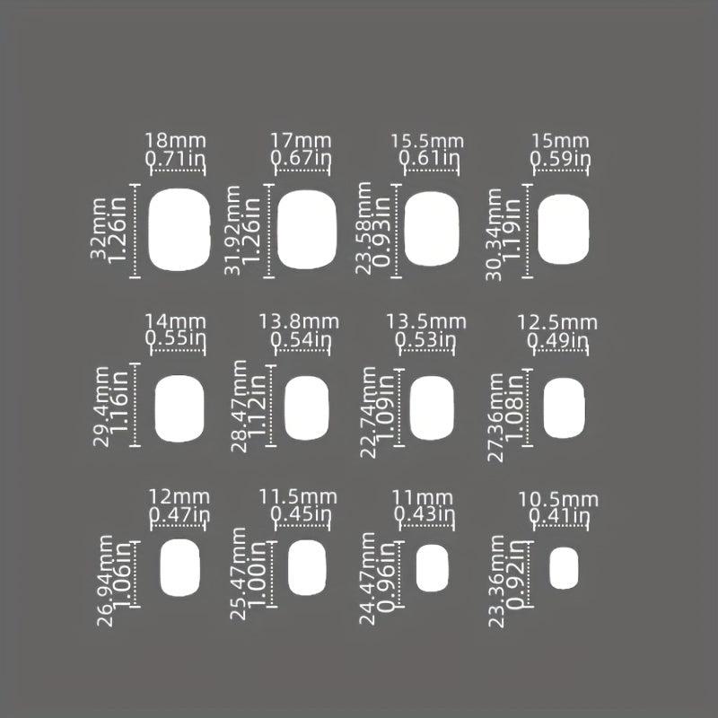 24pcs Moon Star & Snake Press On Nails, Halloween Glossy Stick On Nails