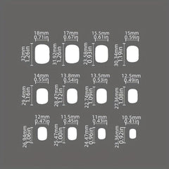 24pcs Moon Star & Snake Press On Nails, Halloween Glossy Stick On Nails
