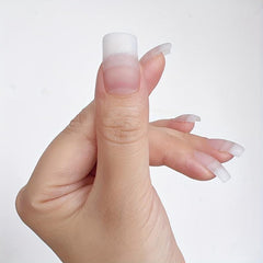 Square French Nail Tips Nature Press On Nail Tips 100pcs 10 Size