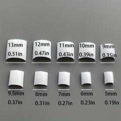 Square French Nail Tips Nature Press On Nail Tips 100pcs 10 Size