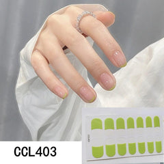 Y2K 3D Nail Strips Full Wraps Self Adhesive Nail Polish Stickers