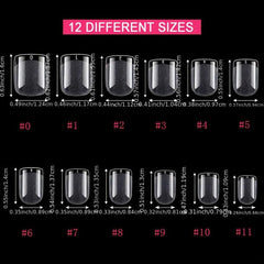 240pcs Soft Gel Nail Tips Short Square Shape False Nail Tips For Nail Art DIY