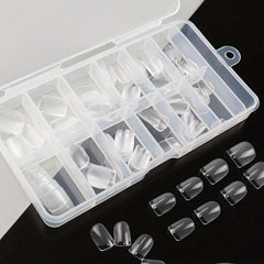 240pcs Soft Gel Nail Tips Short Square Shape False Nail Tips For Nail Art DIY