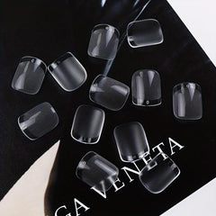 240pcs Soft Gel Nail Tips Short Square Shape False Nail Tips For Nail Art DIY