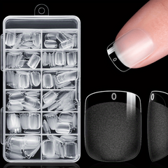 240pcs Soft Gel Nail Tips Short Square Shape False Nail Tips For Nail Art DIY