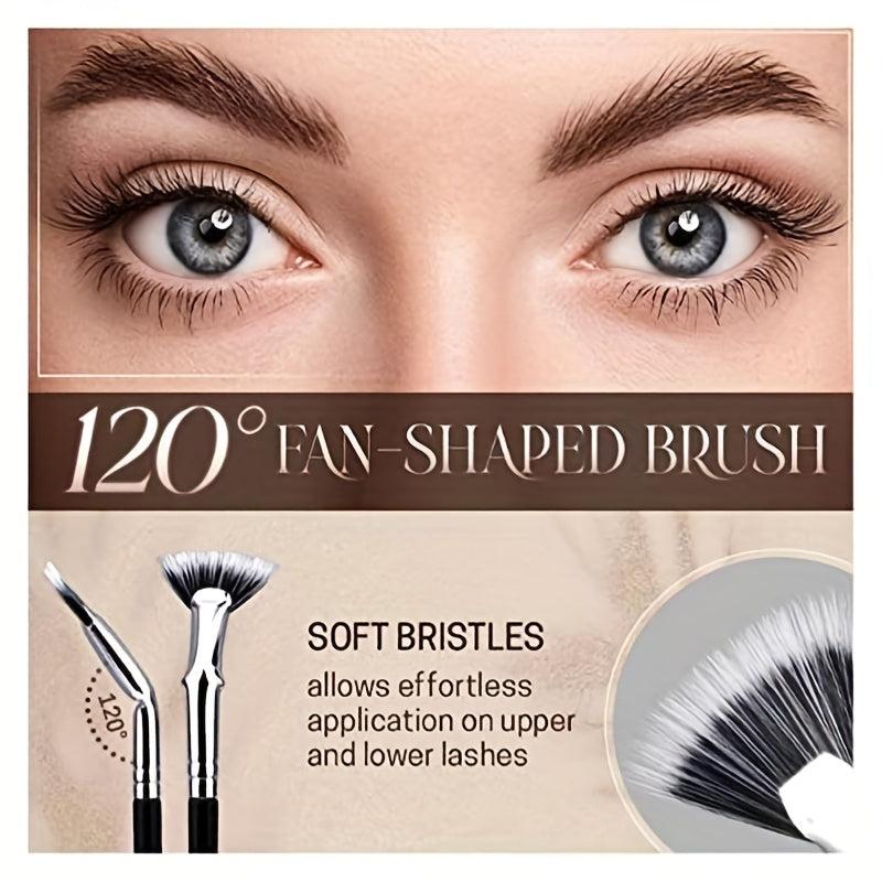 Mascara Fan Brush Set 2pcs Dolly Mascara Fan Shaped Brush