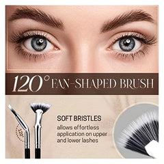Mascara Fan Brush Set 2pcs Dolly Mascara Fan Shaped Brush