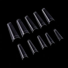 500pcs Soft Gel Nail Tips Natural Clear Acrylic Nail Tips Long Coffin Shaped