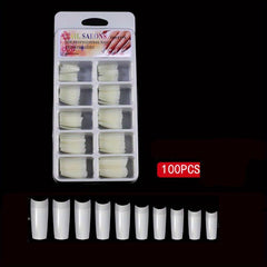 100 Pcs Acrylic Nail Tips Fake Nail Tips With Box