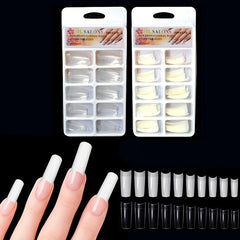 100 Pcs Acrylic Nail Tips Fake Nail Tips With Box