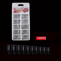 100 Pcs Acrylic Nail Tips Fake Nail Tips With Box