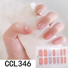 Y2K 3D Nail Strips Glossy Full Wraps Self Adhesive Decal Women Nail Art DIY