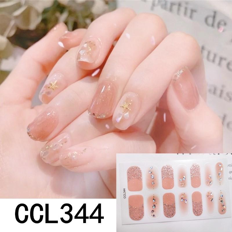 Y2K 3D Nail Strips Glossy Full Wraps Self Adhesive Decal Women Nail Art DIY